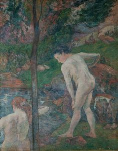 Banhistas na Bretanha Dois banhistas, 1887. de Paul Gauguin