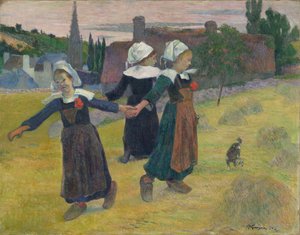 Breton Girls Dancing, Pont-Aven de Paul Gauguin