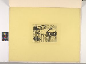 Mulheres bretões por uma cerca de Paul Gauguin