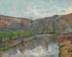 Paisagem da Bretanha, 1888. de Paul Gauguin