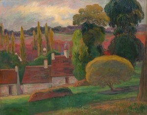Uma fazenda na Bretanha. Por volta de 1894 de Paul Gauguin