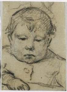 Emil Gauguin como uma criança, mão direita para a frente de Paul Gauguin