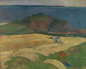 Colheita (Le Pouldu). 1890 de Paul Gauguin