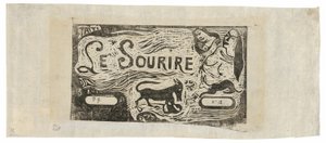 Raposa, bustos de duas mulheres e um coelho, capacete para Le sourire de Paul Gauguin