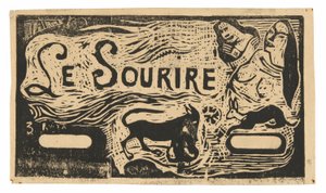 Raposa, bustos de duas mulheres e um coelho, toucado para Le sourire de Paul Gauguin
