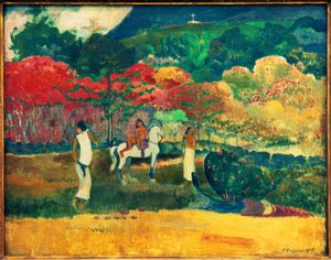 Mulheres com cavalo branco de Paul Gauguin
