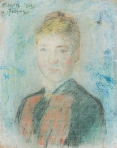 Francês:  Mlle S. Manthey, Retrato de Sophie Margrethe Manthey Mlle S. Manthey de Paul Gauguin