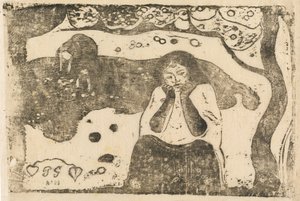 Human Sorrow Miseres humaines, em ou depois de 1895. de Paul Gauguin