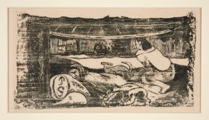 Interior da cabana de Paul Gauguin