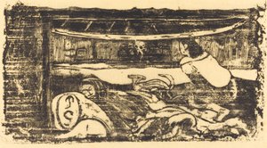 Interior de uma cabana (Interieur de case) de Paul Gauguin