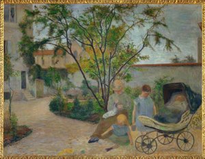 Jardim em Vaugirard, ou a família do pintor no jardim de Paul Gauguin