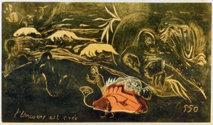 O universo é criado de Paul Gauguin