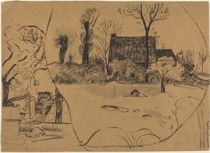 Paisagem em Pont-Aven de Paul Gauguin