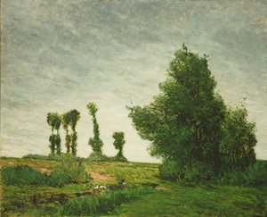 Paisagem com choupos de Paul Gauguin