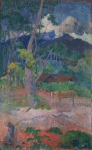 paisagem com um cavalo de Paul Gauguin