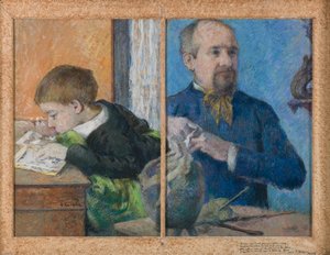 O escultor Aubé e o seu filho, Emile de Paul Gauguin