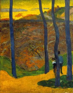 Árvores azuis de Paul Gauguin