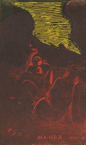 Mahna no Varua Ino The Demon Speaks [verso], 18941895. de Paul Gauguin
