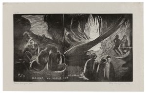 Mahna no varua ino (O Diabo Fala), da Suite Noa Noa de Paul Gauguin