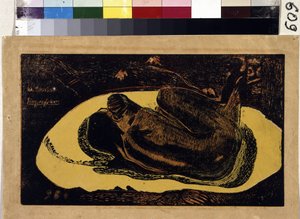 Manao Tupapau (O espírito dos mortos vigia). Gravura de Paul Gauguin (1848-1903) de Paul Gauguin