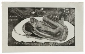 Manao tupapau (Ela Pensa no Fantasma ou O Fantasma Pensa nela), da Suíte Noa Noa de Paul Gauguin