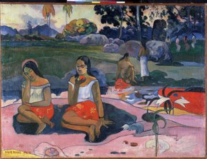 "Nave Nave Moe" (A Primavera Sagrada: Doce Sonho) Pintura de Paul Gauguin (1848-1903) (Postimpressionismo) 1894 Dim. 73x98 cm São Petersburgo, Museu Hermitage de Paul Gauguin