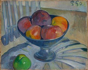 Fruteira em uma cadeira de jardim. Por volta de 1890 de Paul Gauguin