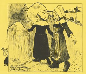 Prazeres da Bretanha Alegrias de Bretagne, 1889 de Paul Gauguin