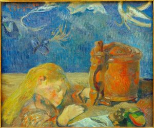 Retrato de Clovis Gauguin (a criança adormecida) de Paul Gauguin