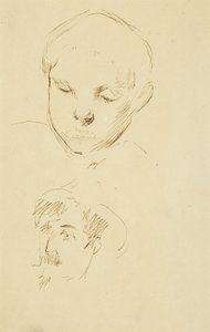 Perfil de um menino e autorretrato [reto] de Paul Gauguin