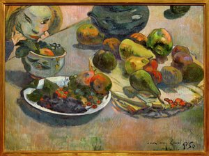 Natureza-morta com frutos (óleo sobre tela) de Paul Gauguin