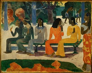 Ta Matete (óleo sobre tela) de Paul Gauguin