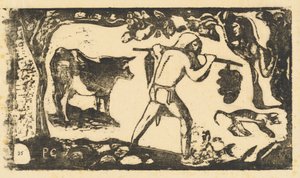 Tahitian Carregando Bananas (O portador de fei) de Paul Gauguin