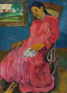 Tahitiano:  Faaturuma Melancholic de Paul Gauguin