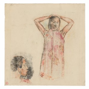 Garota do Taiti em Pink Pareu de Paul Gauguin