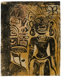 Ídolo do Taiti, A Deusa Hina, 1894-95 de Paul Gauguin