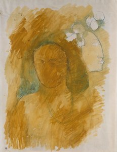 Tahitianische Frau mit bösem Geist de Paul Gauguin