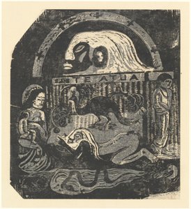 Te Atua The Gods Small Plate, em ou depois de 1895. de Paul Gauguin