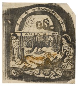 Te atua (O Deus), da série de gravuras tardias em blocos de madeira de Paul Gauguin