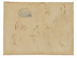 Dez estudos de figuras taitianas de Paul Gauguin