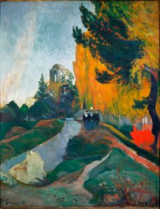 Os Alyscamps, detalhe (Óleo sobre tela de Paul Gauguin