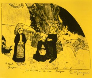 The Drama of the Sea, Brittany, from the Volpini Suite: Dessins lithographiques, 1889., 1889. de Paul Gauguin