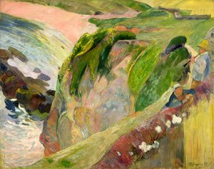 O Flageolet Player no penhasco de Paul Gauguin