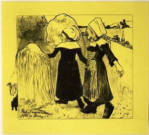 As Alegrias da Bretanha, da Suíte Volpini: Dessins litographiques, 1889., 1889. de Paul Gauguin