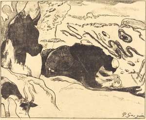 As Lavadeiras (Les laveuses) de Paul Gauguin