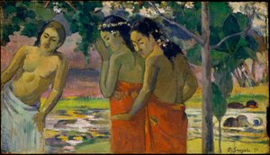 Três mulheres taitianas de Paul Gauguin