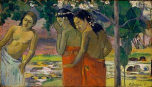 Três mulheres taitianas, 1896 de Paul Gauguin