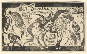 Página de rosto para "Le Sourire" (Titre du Sourire) de Paul Gauguin