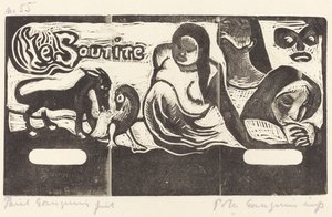 Página de rosto para Le Sourire Title of the Smile, em ou após 1895. de Paul Gauguin