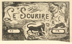 Página de rosto para Le Sourire Title of the Smile, em ou após 1895. de Paul Gauguin
